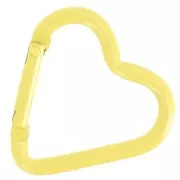 42x44mm Aluminum heart Lobster Clasp - Yellow x1
