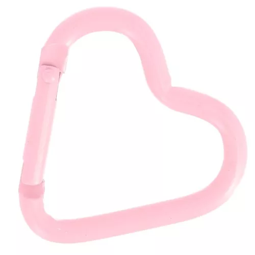 42x44mm Aluminum heart Lobster Clasp - Light pink x1