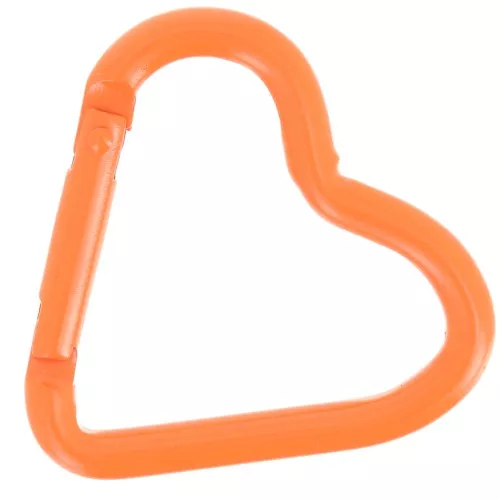 42x44mm Aluminum heart Lobster Clasp - Orange x1
