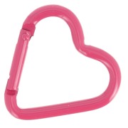 42x44mm Aluminum heart Lobster Clasp - Fuchsia x1