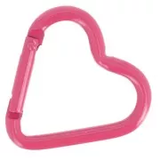 42x44mm Aluminum heart Lobster Clasp - Fuchsia x1