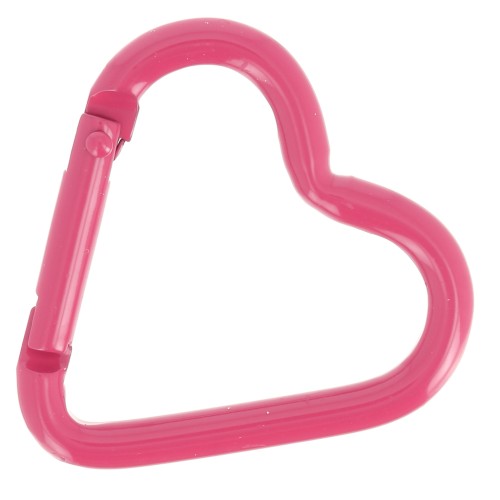 42x44mm Aluminum heart Lobster Clasp - Fuchsia x1