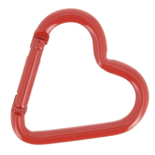 42x44mm Aluminum heart Lobster Clasp - Red x1