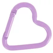 42x44mm Aluminum heart Lobster Clasp - Lilac x1