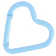 42x44mm Aluminum heart Lobster Clasp - Sky Blue x1