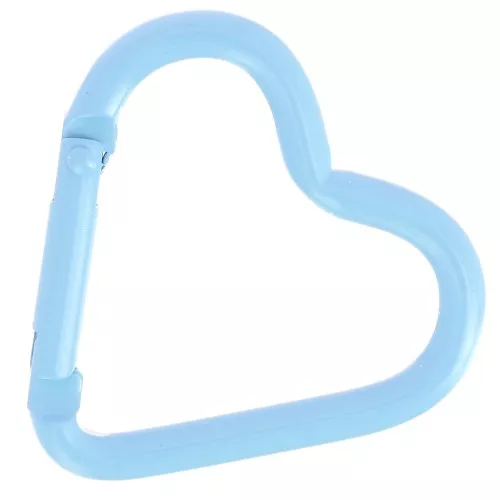 42x44mm Aluminum heart Lobster Clasp - Sky Blue x1