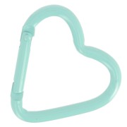 42x44mm Aluminum heart Lobster Clasp - Water Green x1