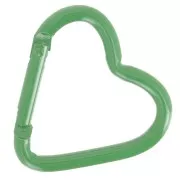42x44mm Aluminum heart Lobster Clasp - Dark green x1