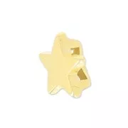 Star slip bead for 5mm lace fine Gold plated x1