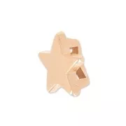 Star slip bead for 5mm lace rose gold tone x1