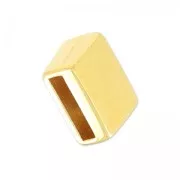 square Terminator for 10 mm lace fine Gold plated x1