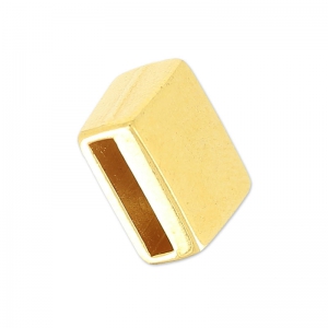 square Terminator for 10 mm lace fine Gold plated x1