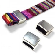 square Terminator for 10 mm lace fine Gold plated x1