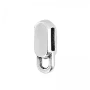 Slip bead with pendant holder for 5 mm lace Antique Silver Plating x1