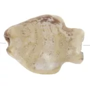 Sand - 14x19mm Ceramic fish bead - Marbled Sand x1 14x19mm Ceramic fish bead - Marbled Sand x1
