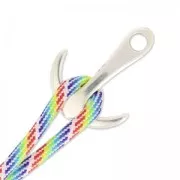 Anchor hook clasp 35x27 mm Antique Silver Plating x1