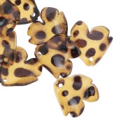 20x19mm Acrylic Flower Petal Sequins - Brown Mottled x12|raw }}