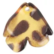 20x19mm Acrylic Flower Petal Sequins - Brown Mottled x12