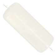 20x8 mm Straight tube beads in translucent acrylic - Marbled Ivory x10