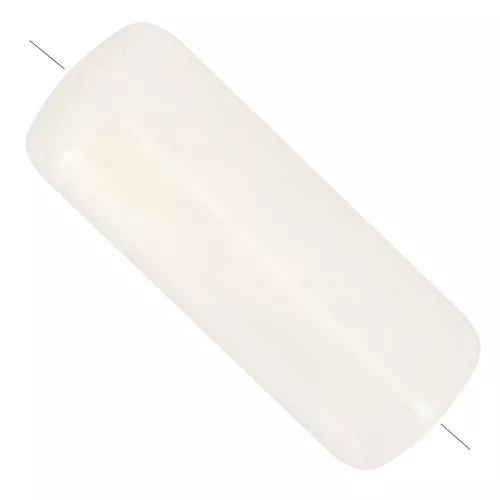 20x8 mm Straight tube beads in translucent acrylic - Marbled Ivory x10