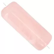 20x8 mm Straight tube beads in translucent acrylic - Peach Marble x10