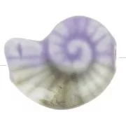 Grey - 20x16mm Ceramic shell bead - Light Violet - Marbled Grey x1 20x16mm Ceramic shell bead - Light Violet - Marbled Grey x1