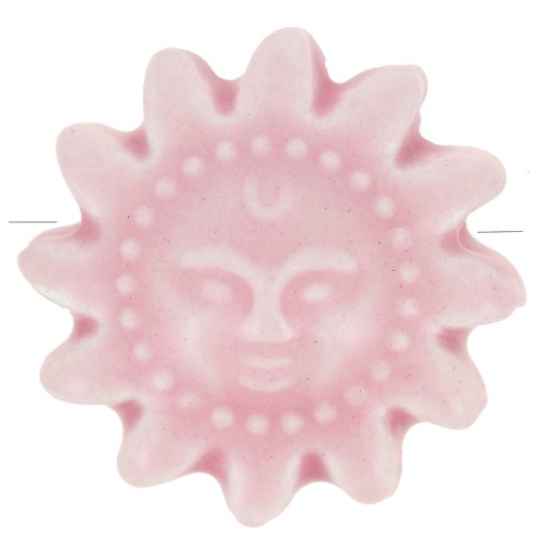 19mm Ceramic Sunbead - Pink x1