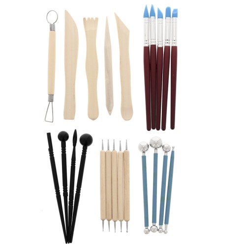 Set of 23 modelling tools for polymer clay