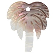 18x14mm Palm tree pendant mother-of-pearl - Natural x1|raw }}