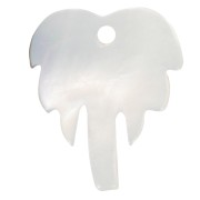 18x14mm Palm tree pendant mother-of-pearl - Natural x1