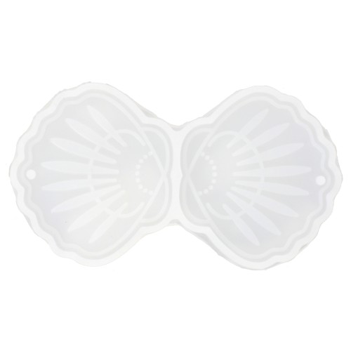 36x40mm Silicone mould for shell pendants - Transparent x1
