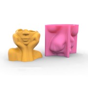 Face-shaped silicone mold - Pink x1