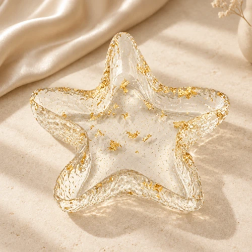 14x13cm Silicone mould for starfish cup Transparent x1