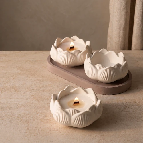 8cm Silicone mold for flower candle holder - Transparent x1