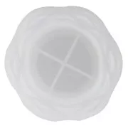 8cm Silicone mold for flower candle holder - Transparent x1