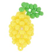 19x10mm Lemon Seed beads charm - Yellow - Green x1|raw }}