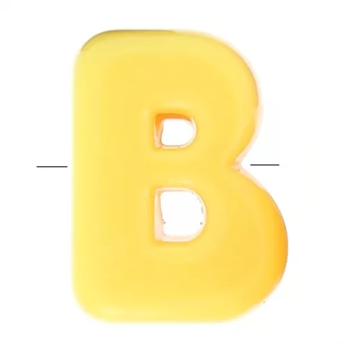20x15mm acrylic Alphabet letter beads assortment - B - Multicolor x10