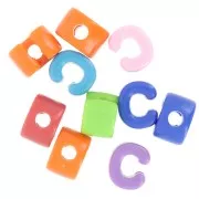 20x16mm acrylic Alphabet letter beads assortment - C - Multicolor x10