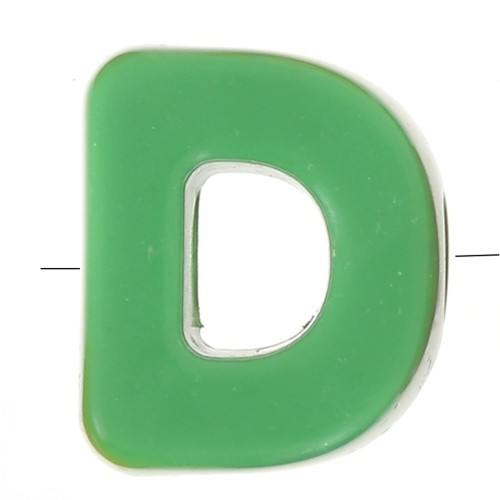 20x17mm acrylic Alphabet letter beads assortment - D - Multicolor x10