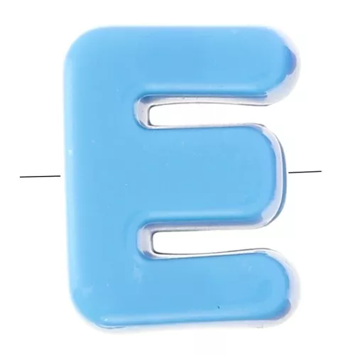 20x15mm acrylic Alphabet letter beads assortment - E - Multicolor x10