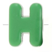 20x16mm acrylic Alphabet letter beads assortment - H - Multicolor x10|raw }}