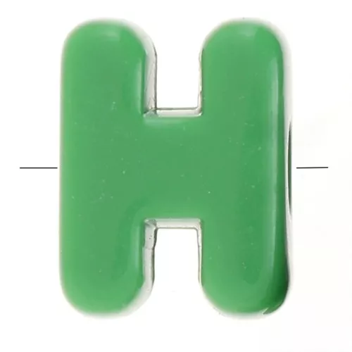 20x16mm acrylic Alphabet letter beads assortment - H - Multicolor x10