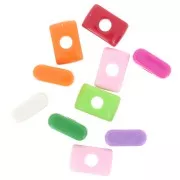 20x8mm acrylic Alphabet letter beads assortment - I - Multicolor x10