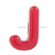 20x13mm acrylic Alphabet letter beads assortment - J - Multicolor x10|raw }}