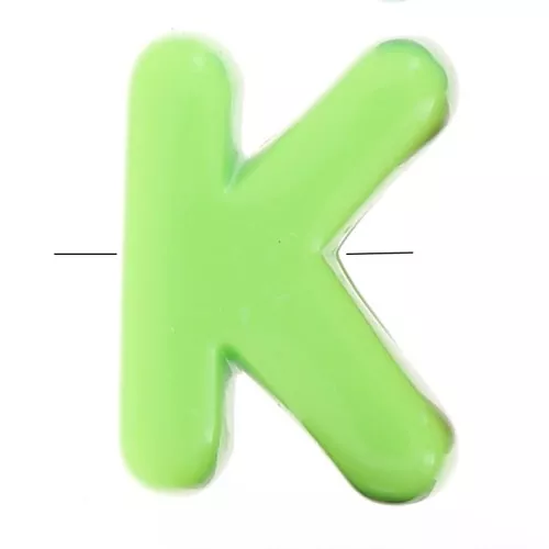20x15mm acrylic Alphabet letter beads assortment - K - Multicolor x10