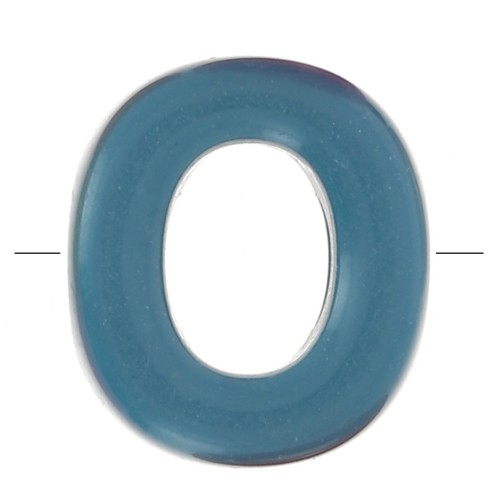 20x17mm acrylic Alphabet letter beads assortment acrylic - O - Multicolor x10