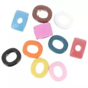 20x17mm acrylic Alphabet letter beads assortment acrylic - O - Multicolor x10