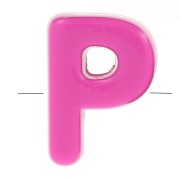 20x15mm acrylic Alphabet letter beads assortment - P - Multicolor x10|raw }}