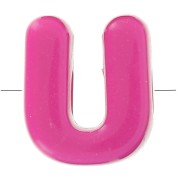 20x17mm acrylic Alphabet letter beads assortment - U - Multicolor x10|raw }}