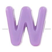 20x20.5mm acrylic Alphabet letter beads assortment - W - Multicolor x10|raw }}